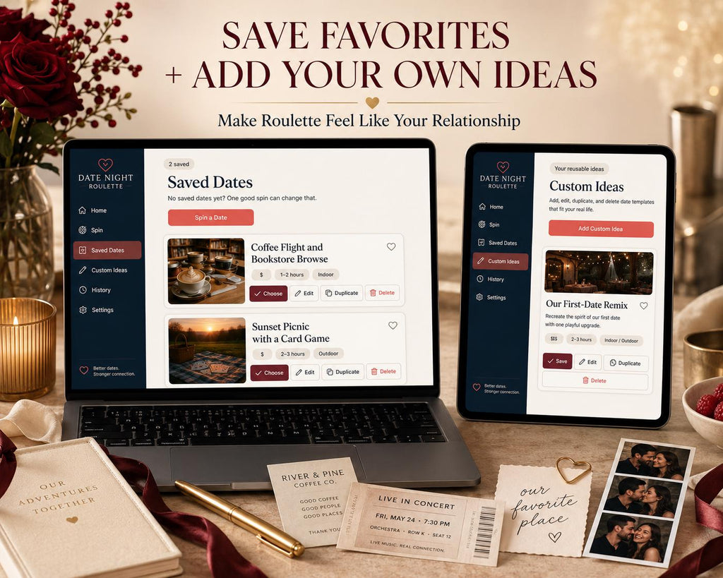 Date Night Roulette date planning offline HTML mini app feature screen 6