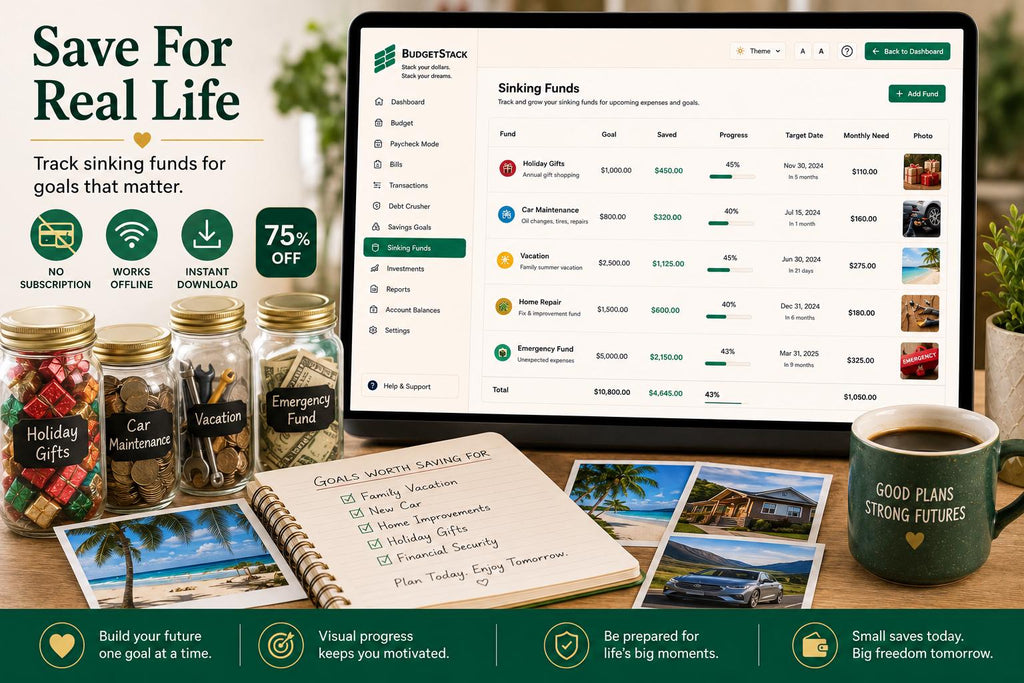 BudgetStack budget planning offline HTML mini app feature screen 6