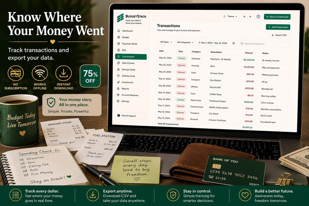 BudgetStack budget planning offline HTML mini app feature screen 8