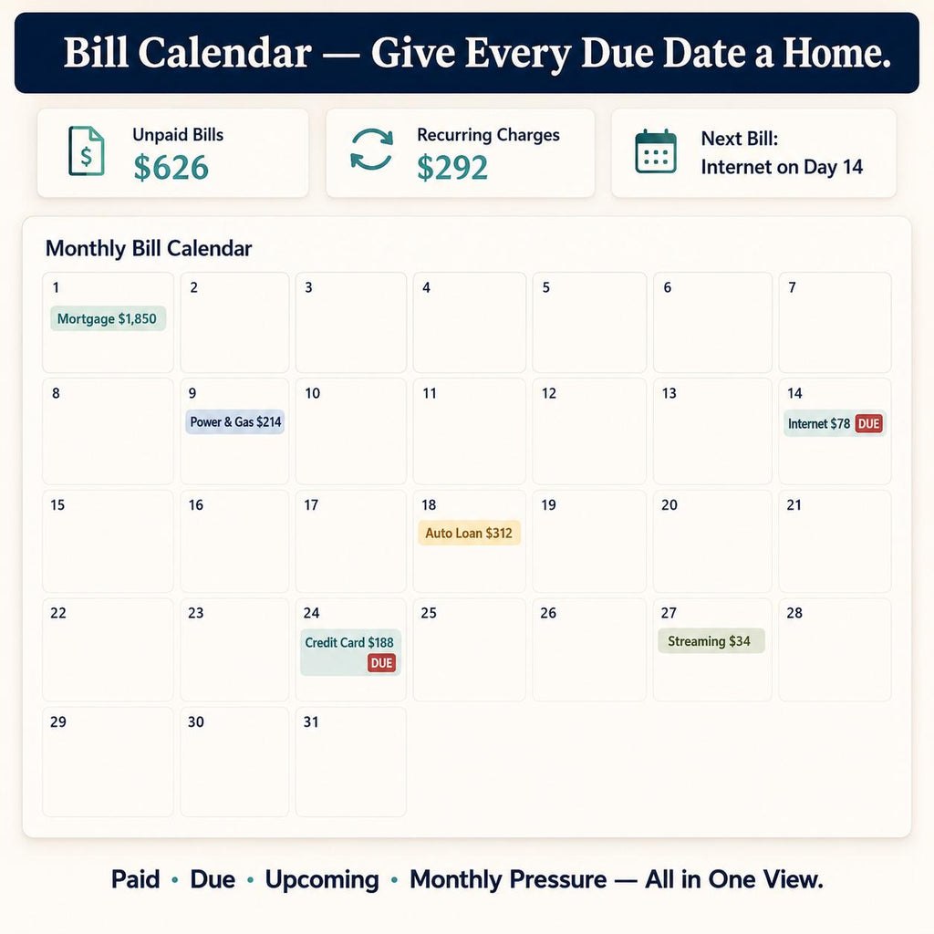 NestLedger™ family budgeting offline HTML mini app feature screen 3
