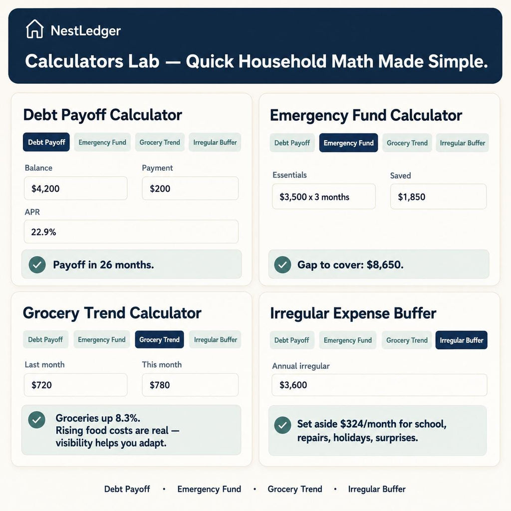 NestLedger™ family budgeting offline HTML mini app feature screen 5