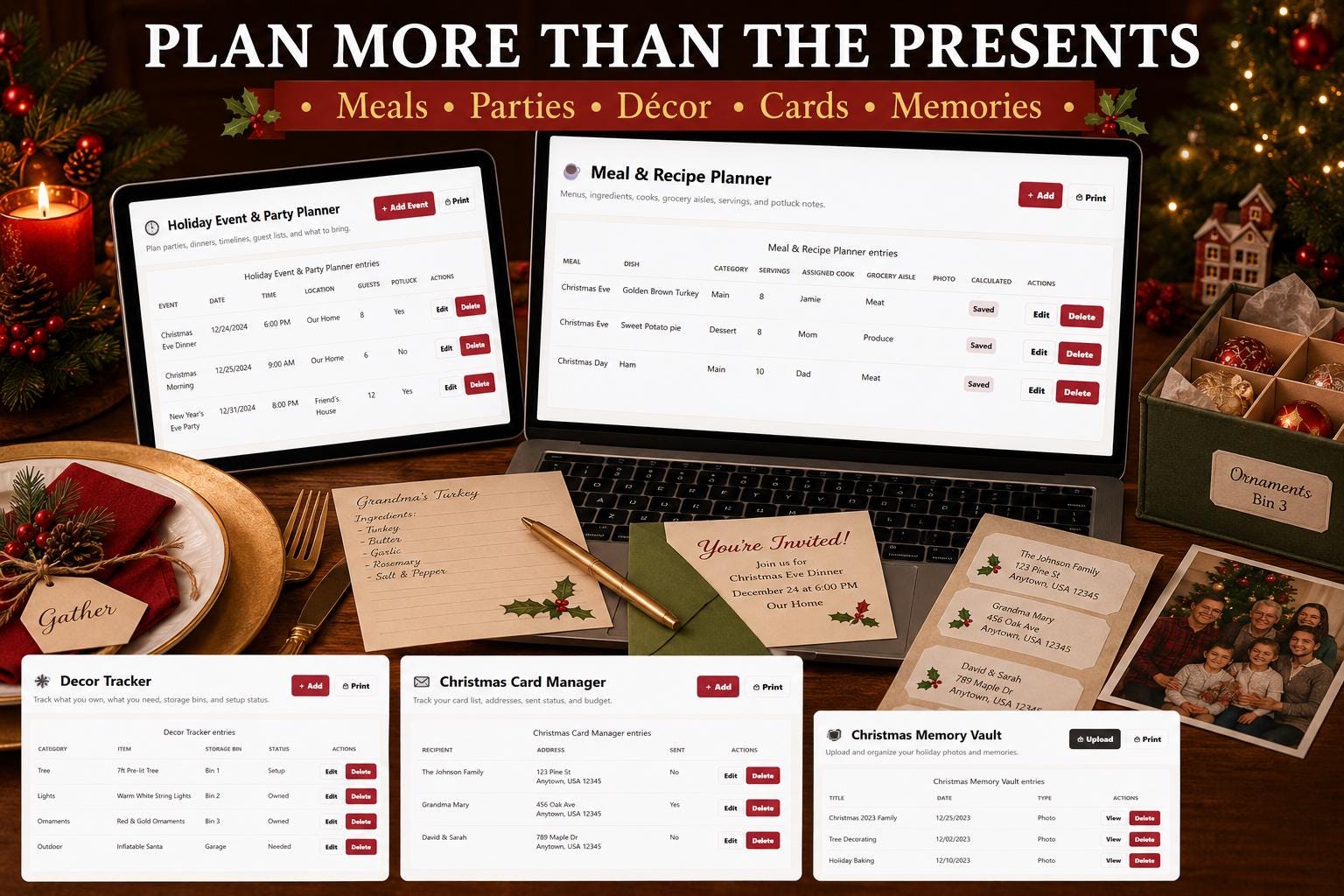 Christmas & Black Friday Planner christmas & deal planning offline HTML mini app feature screen 6