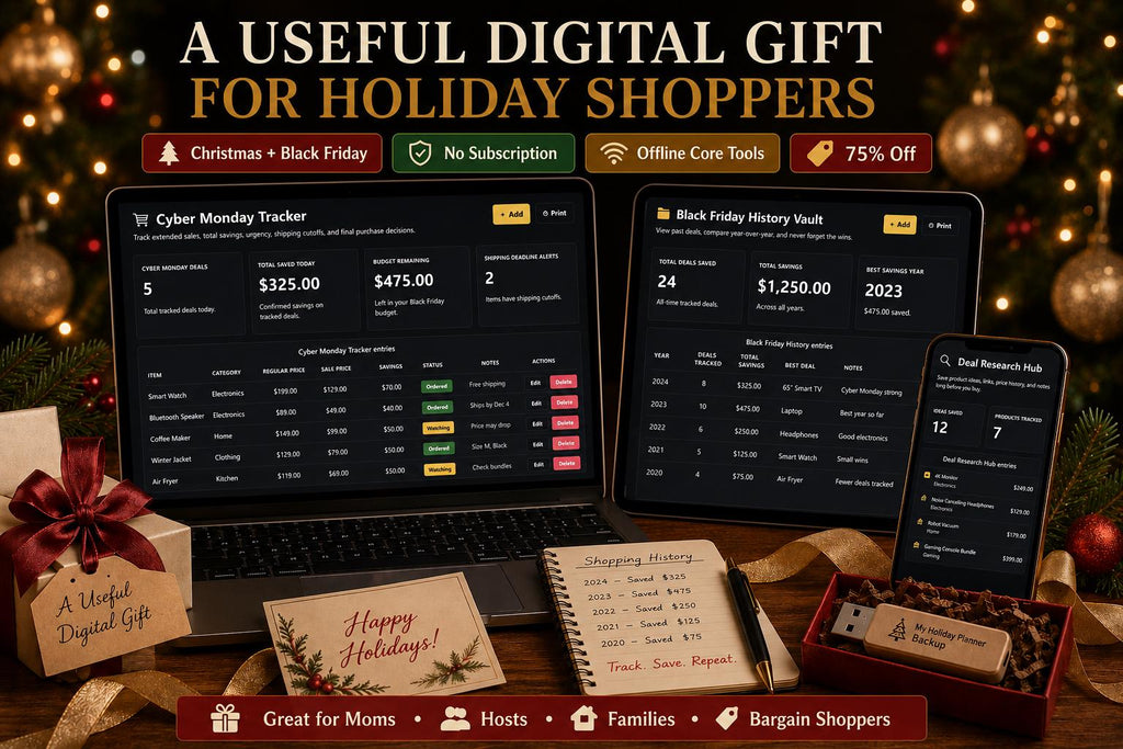 Christmas & Black Friday Planner christmas & deal planning offline HTML mini app feature screen 10