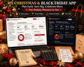 Christmas & Black Friday Planner christmas & deal planning offline HTML mini app dashboard