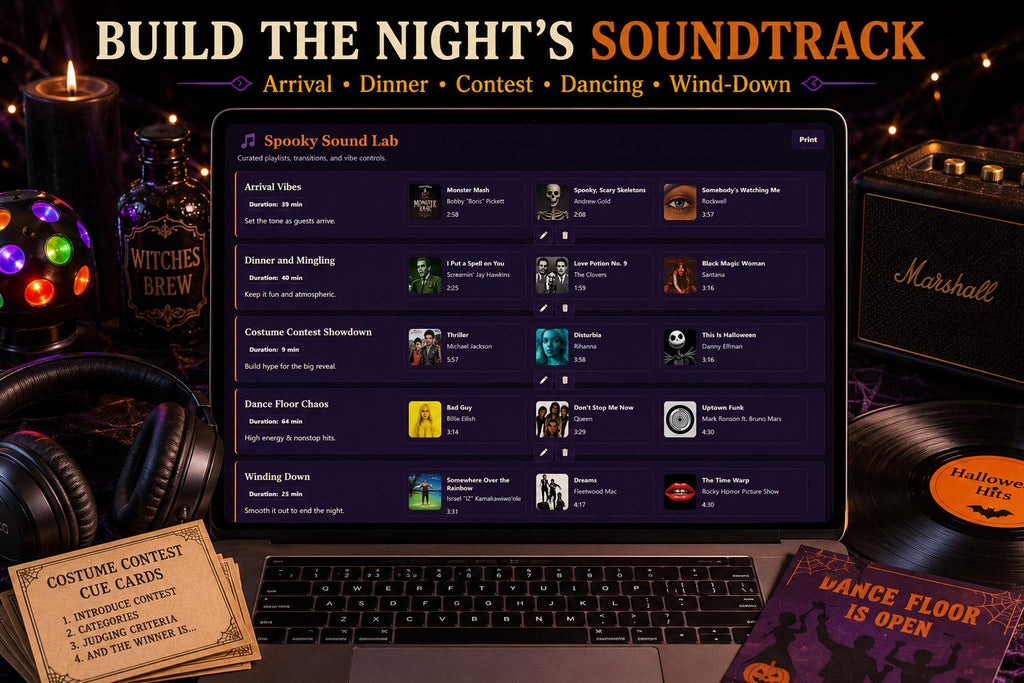 Hex & Host halloween party planning offline HTML mini app feature screen 8