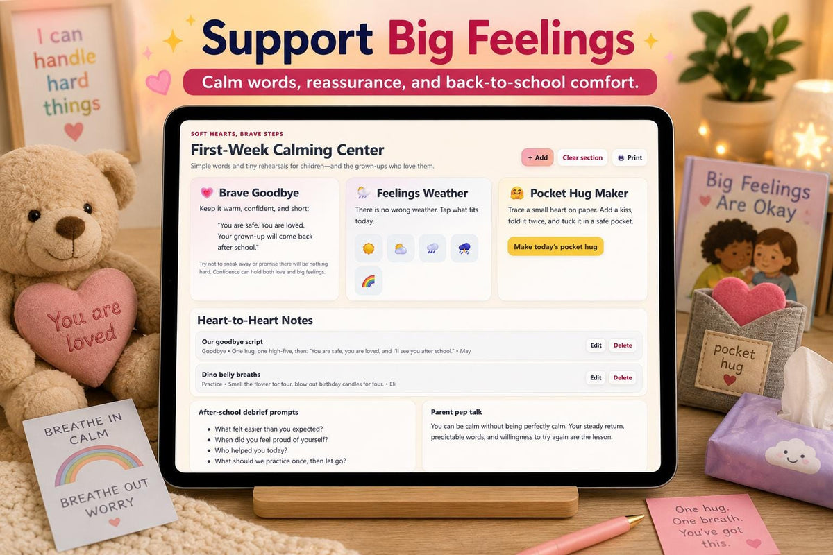 Bright Start™ back-to-school planning offline HTML mini app feature screen 9