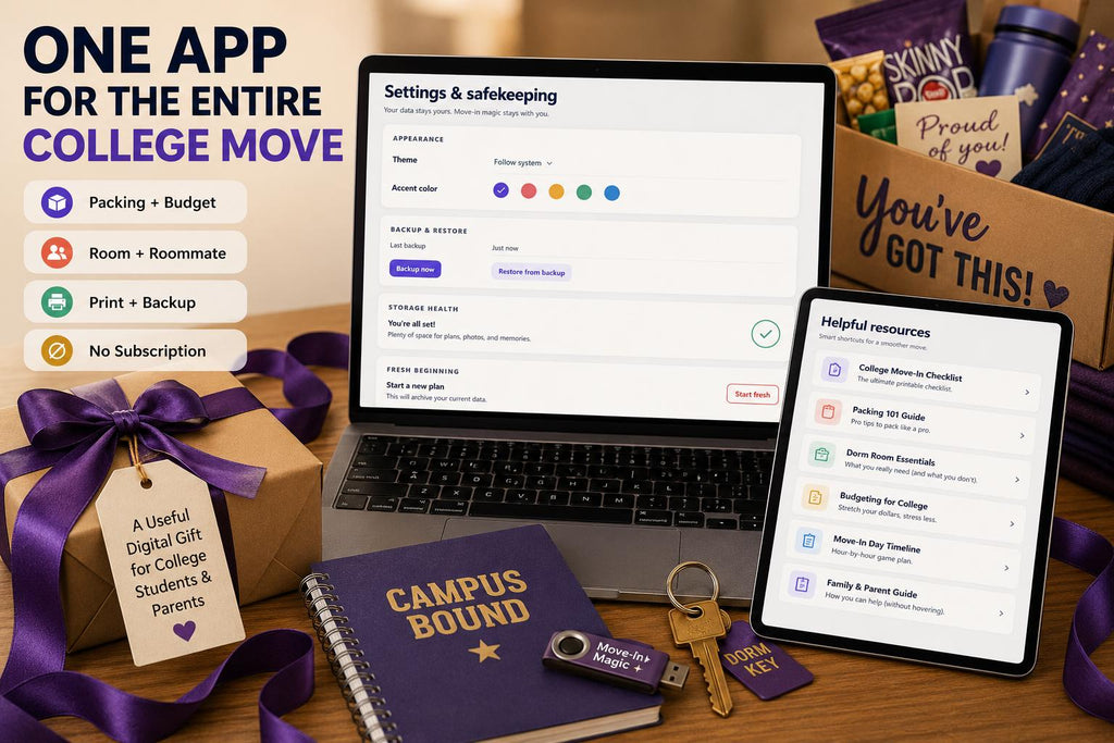 Move-In Magic™ college move-in offline HTML mini app feature screen 10
