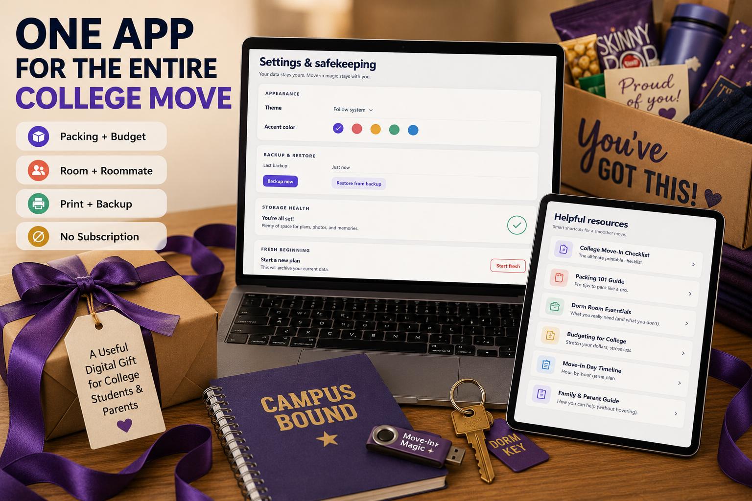 Move-In Magic™ college move-in offline HTML mini app feature screen 10