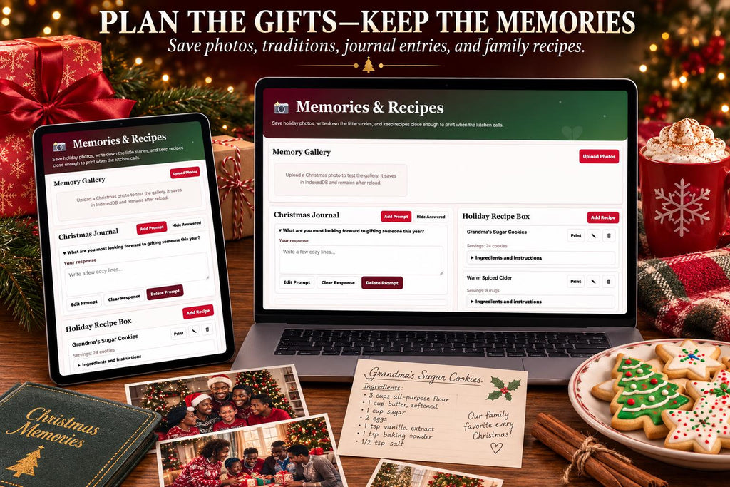 Christmas Gift Planner christmas gift planning offline HTML mini app feature screen 9