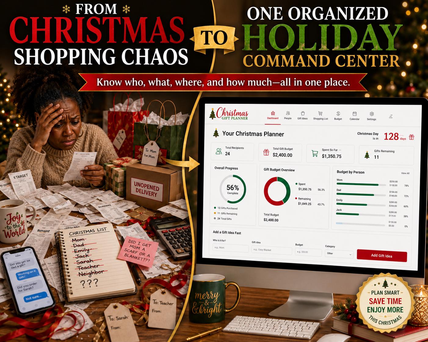 Christmas Gift Planner christmas gift planning offline HTML mini app feature screen 3