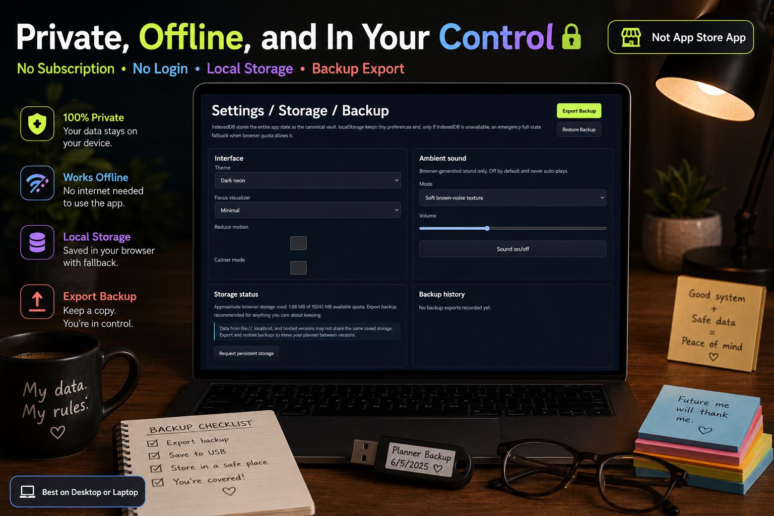 ADHD Planner System Builder adhd planning offline HTML mini app feature screen 10