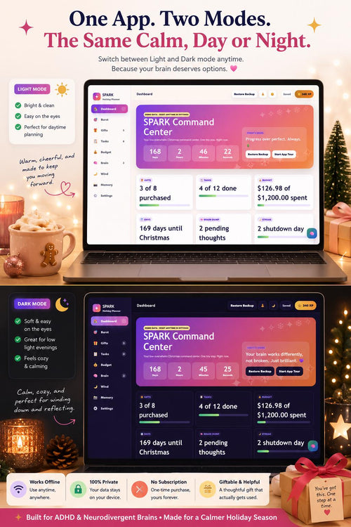 ADHD Holiday Planner adhd holiday planning offline HTML mini app feature screen 2