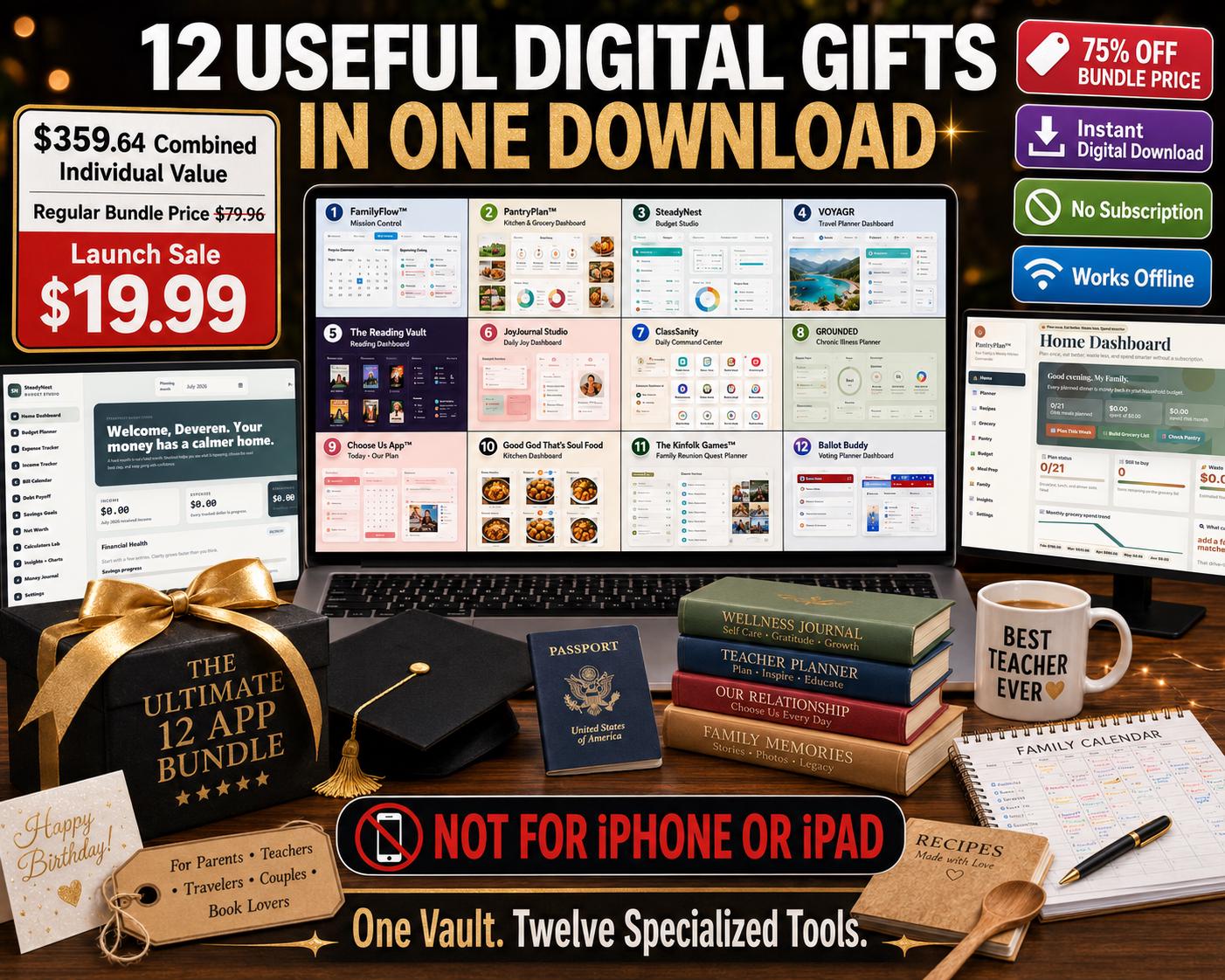 12 Offline HTML Planner Apps Bundle offline html mini app bundle offline HTML mini app feature screen 10