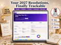 2027 New Year Resolution Tracker goal & habit planning offline HTML mini app dashboard