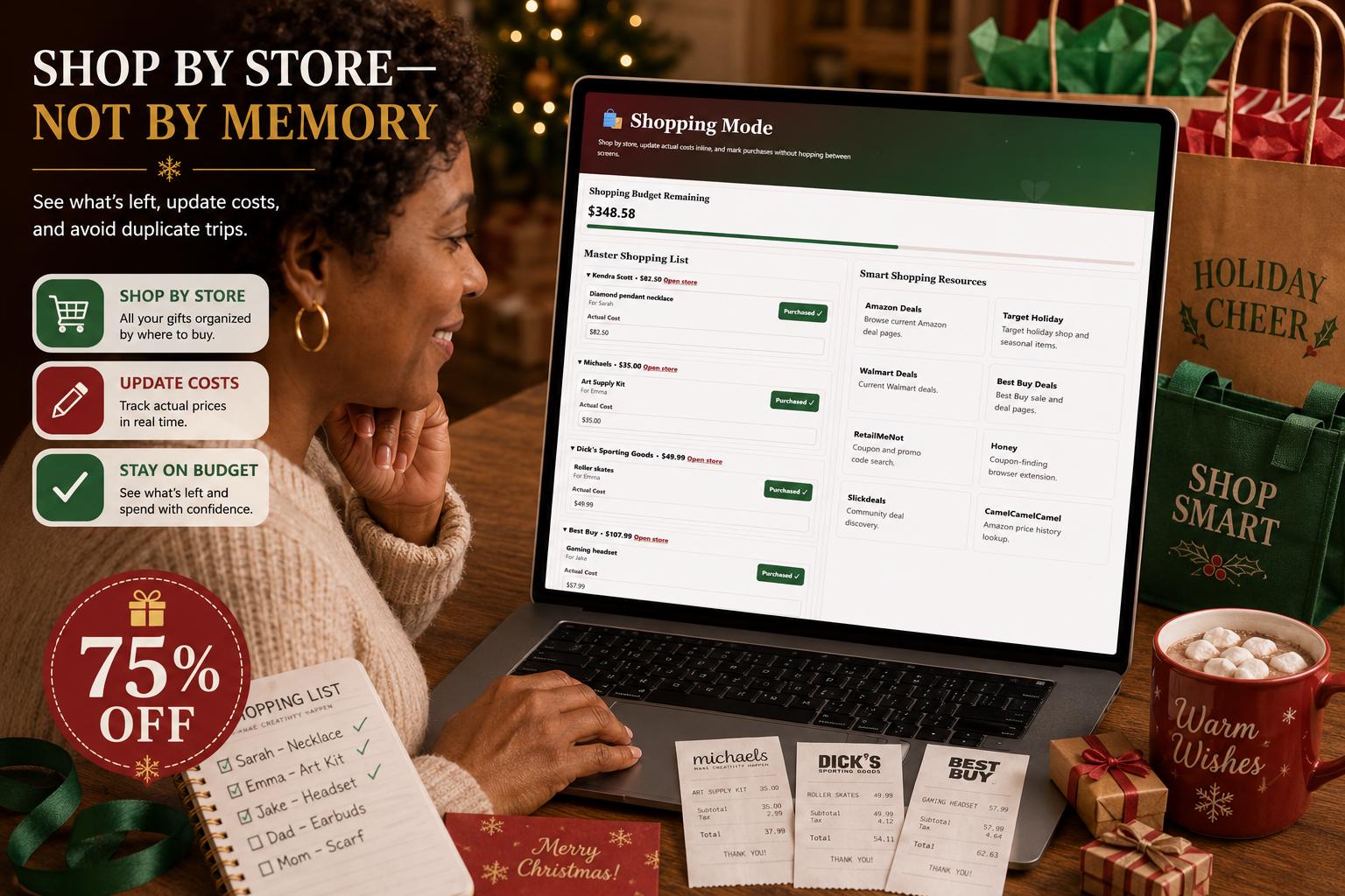 Christmas Gift Planner christmas gift planning offline HTML mini app feature screen 6