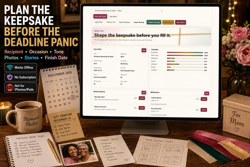 Personalized Memory Book memory & keepsakes offline HTML mini app feature screen 2