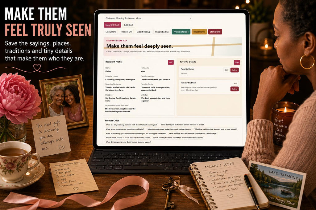 Personalized Memory Book memory & keepsakes offline HTML mini app feature screen 3
