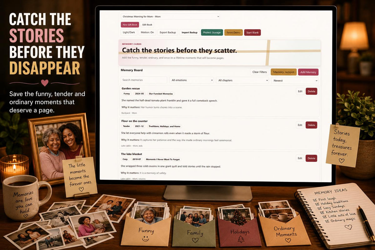 Personalized Memory Book memory & keepsakes offline HTML mini app feature screen 4