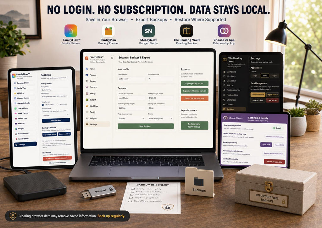 12 Offline HTML Planner Apps Bundle offline html mini app bundle offline HTML mini app feature screen 9