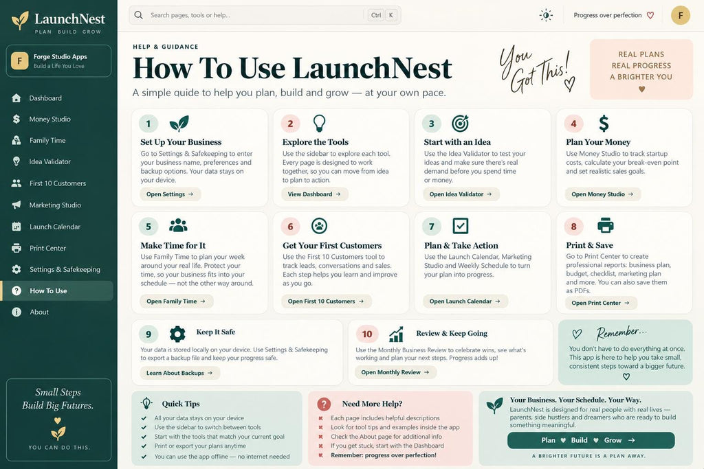Could Bite-Size Wins Turn Your Idea Into a Launch-Ready Business? Small Business Startup Planner App image 11